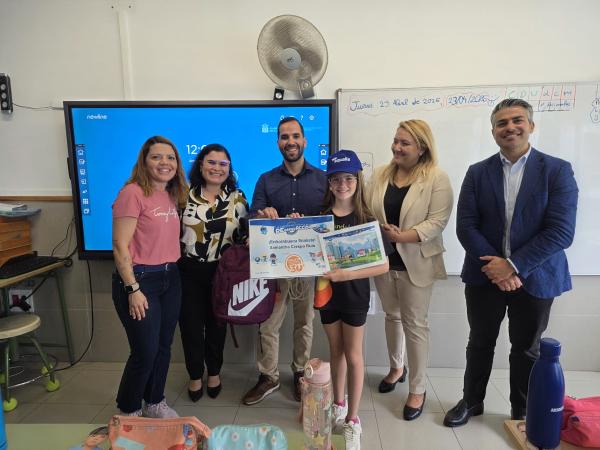 Thiago Alonso y Samantha Díaz, de los CEIP Igueste y Punta Larga de Candelaria, finalistas del Concurso Digital de Aqualia sobre el cuidado del agua y la Tierra
